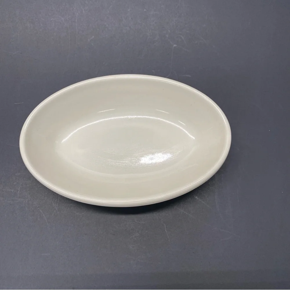 Vintage Brighton Restaurant Ware Oval Stoneware Side Dish Trinket 6.5 in. Soap